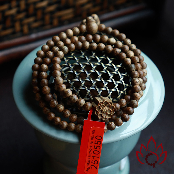 Vòng Trầm Hương 108 Hạt | 5 Ly | Trầm Tốc Kiến Tự Nhiên Lâu Năm